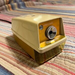 Vintage Panasonic Electric Pencil Sharpener Point-O-Matic Model KP-33N Yellow